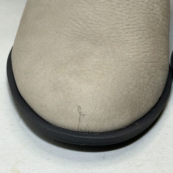 Lucky Brand Bellita Leather Heeled Ankle Booties Side Zip Taupe Womens US 6 NWOB - Picture 9 of 12